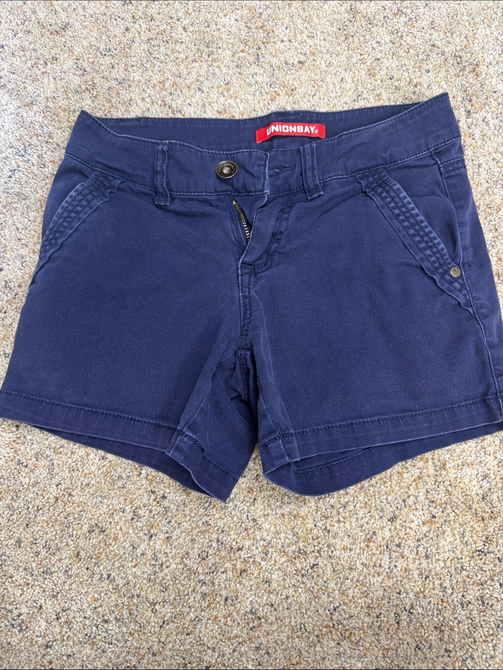 UNIONBAY Navy Blue Women's Casual Jean Shorts